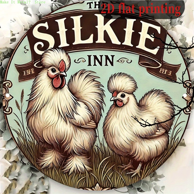 Vintage Collectible Plates - Vintage The Silkie Inn Round Tin