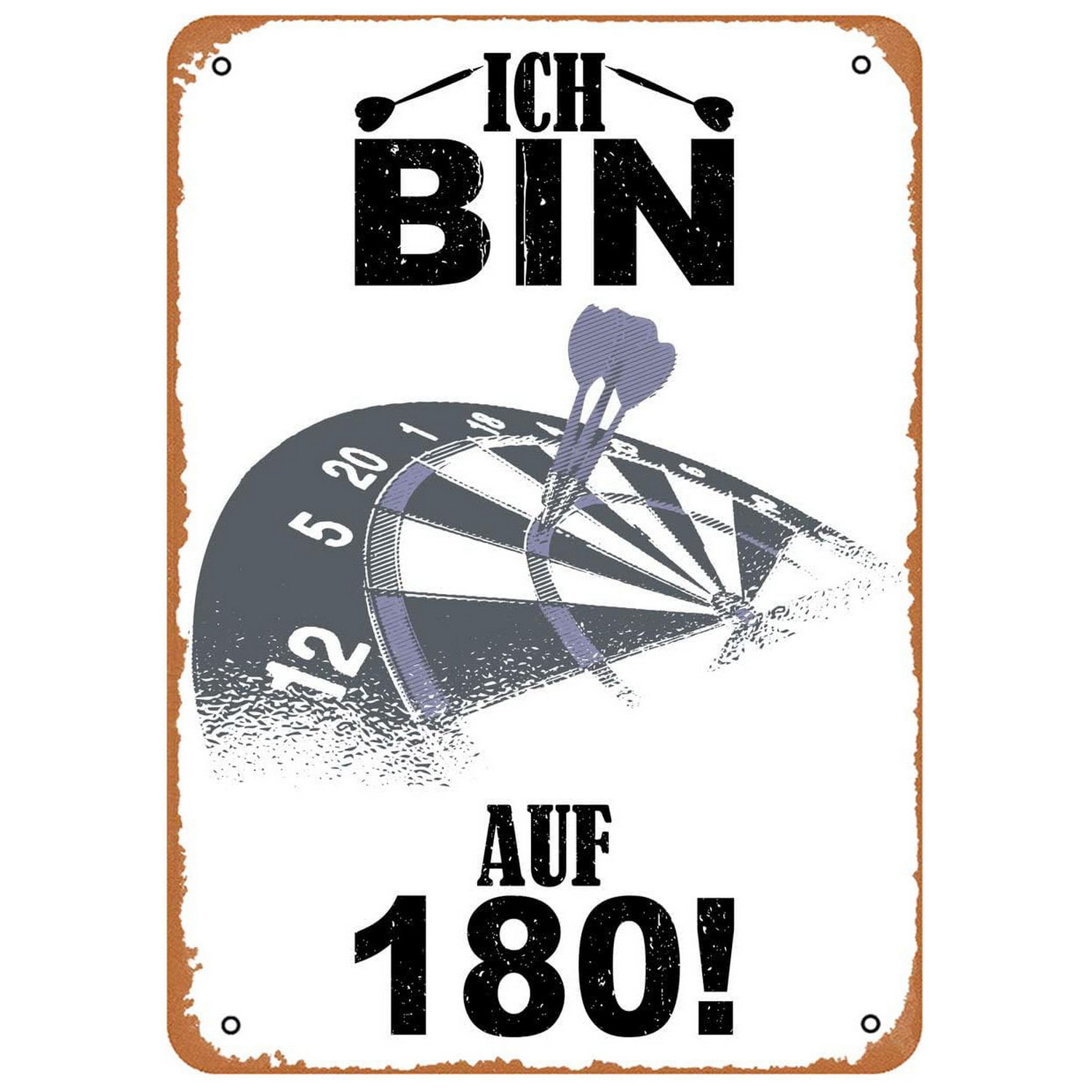 Vintage Darts & Beer Tin Sign, - Vintage Collectible Plates 评论和价格