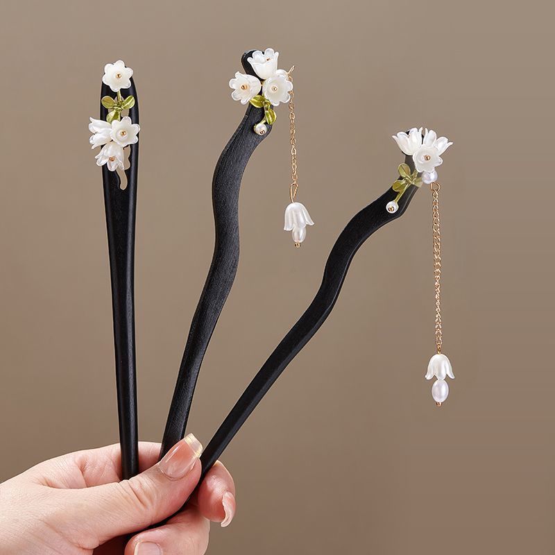 Wooden Flower Hairpin Vintage  - Vintage Jewelry Collection 评论和价格