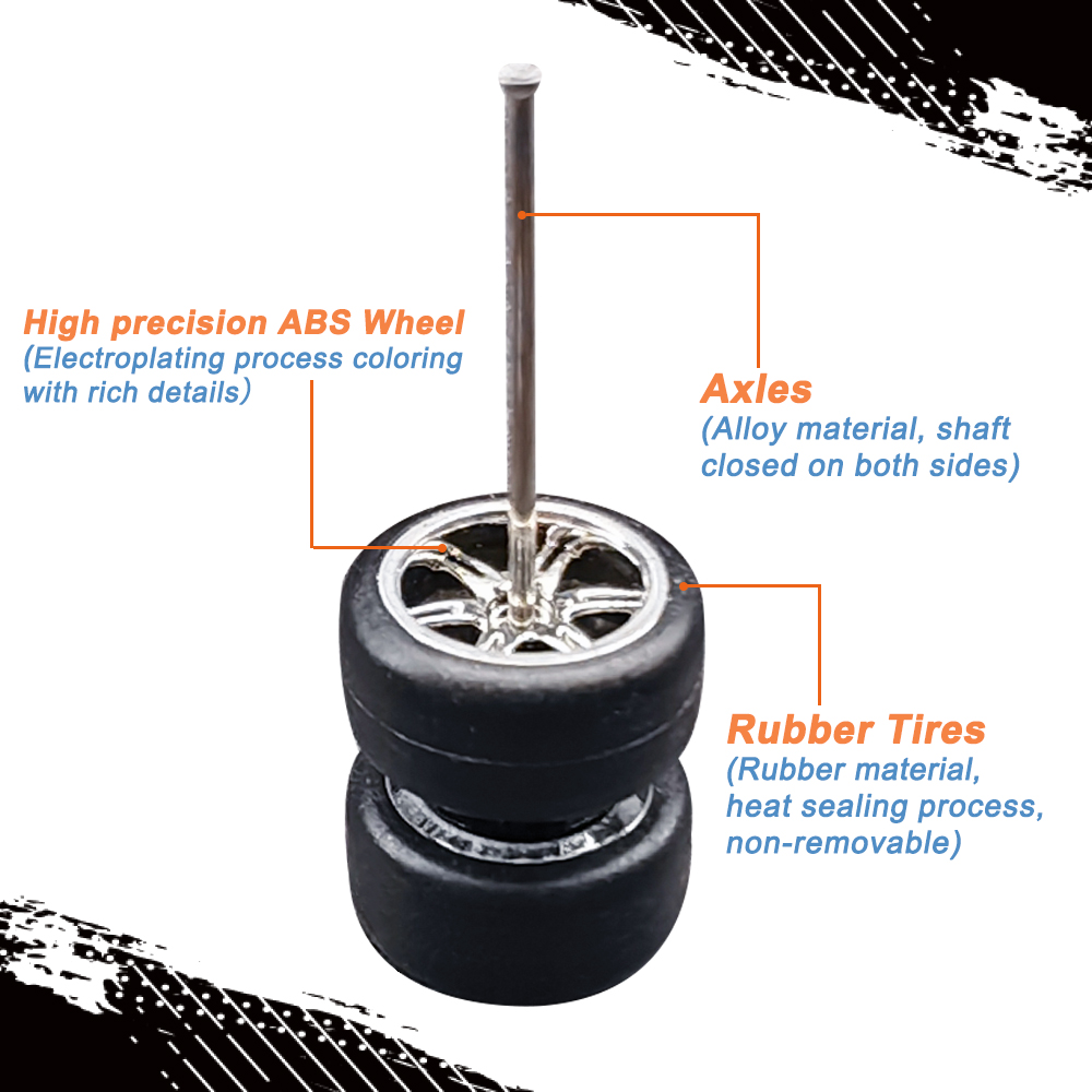 1/64 4-Spoke Model Wheels with - Vintage Collectible Toy Cars 评论和价格