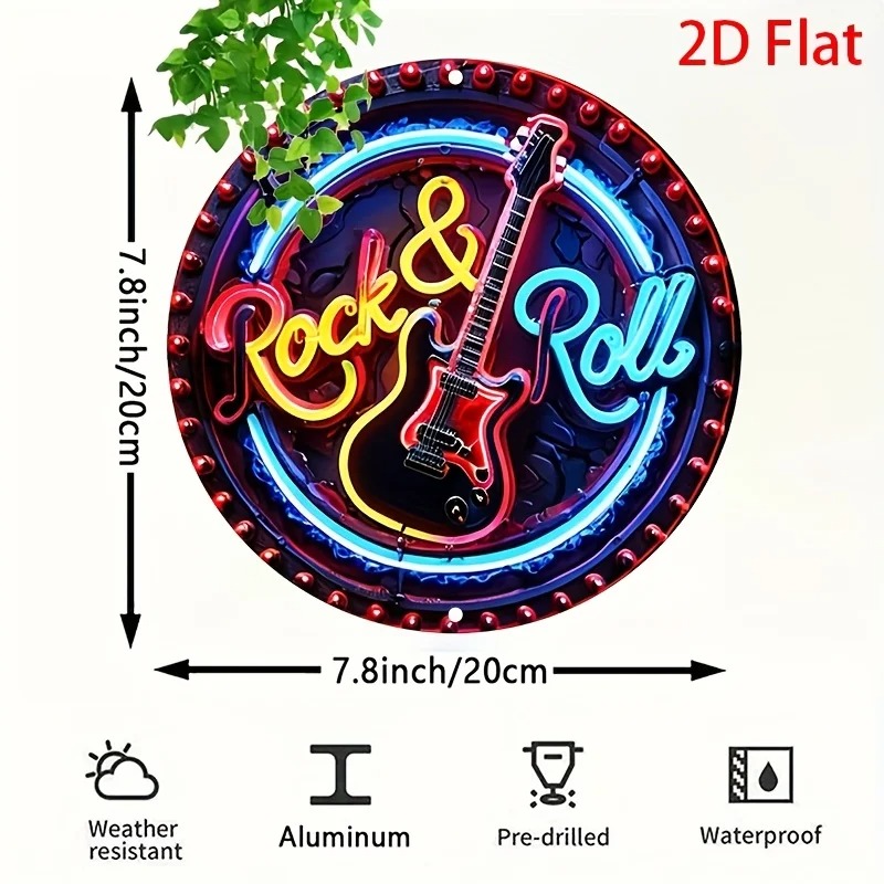 A Vintage Rock Neon Sign, 2Dfl - Vintage Collectible Plates 评论和价格